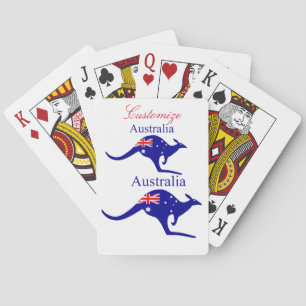 Australia Flag Kangaroo Thunder_Cove C Spielkarten