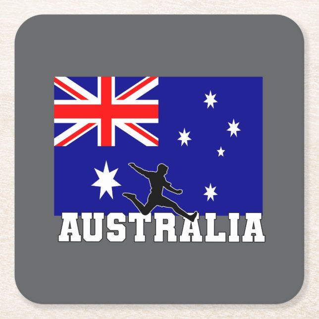 Australia Football Soccer Australia National Team Rechteckiger Pappuntersetzer (Vorderseite)