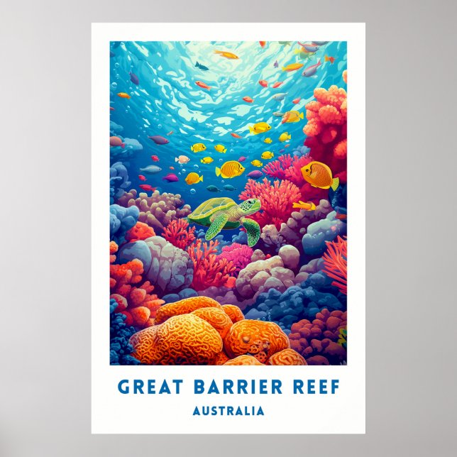 Australia Great Barrier Reef Travel Poster (Vorne)