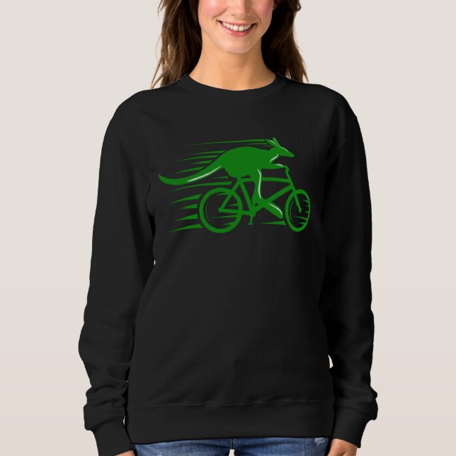 Australia Kangaroo Cyclist Cycling Biking  Summer Sweatshirt (Vorderseite)