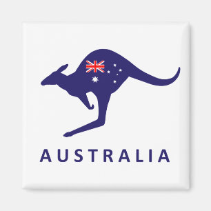 AUSTRALIA KANGAROO FLAG MAGNET