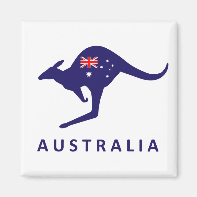 AUSTRALIA KANGAROO FLAG MAGNET (Vorne)