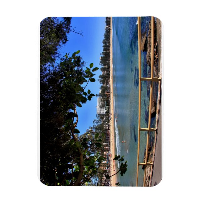 Australia Manly Beach Sun Surf Summer Water Blue Magnet (Vertikal)