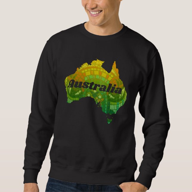 Australia Map Australia I Love Australia Souvenir Sweatshirt (Vorderseite)