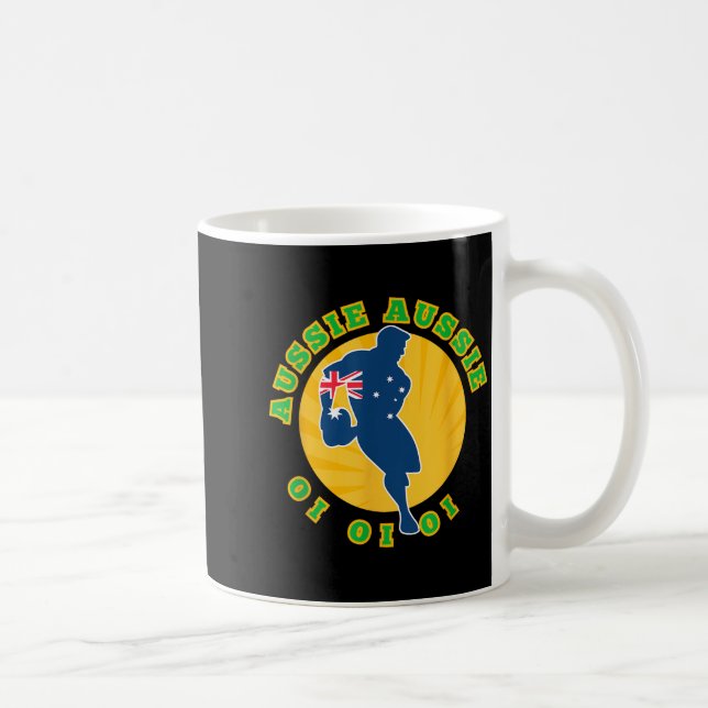 Australia Rugby, Wallabies Aussie Aussie Aussie Oi Kaffeetasse (Rechts)