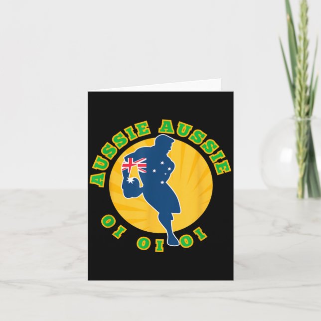 Australia Rugby, Wallabies Aussie Aussie Aussie Oi Karte (Vorderseite)