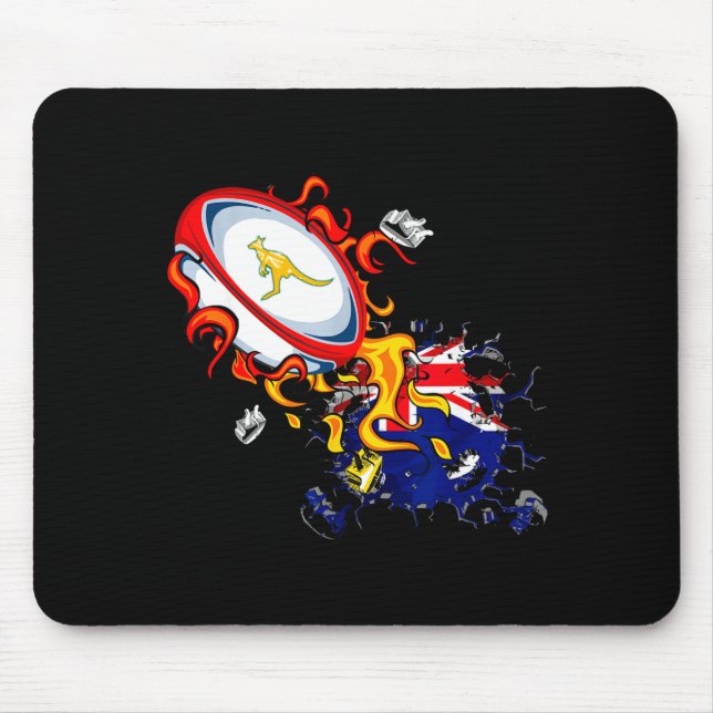 Australia Rugby, Wallabies Rugby Jersey, Australia Mousepad (Vorne)
