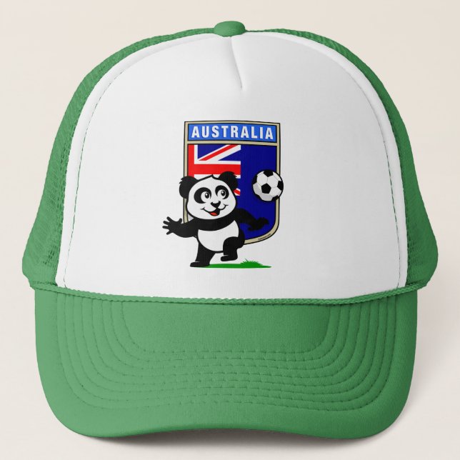 Australia Soccer Panda Truckerkappe (Vorderseite)
