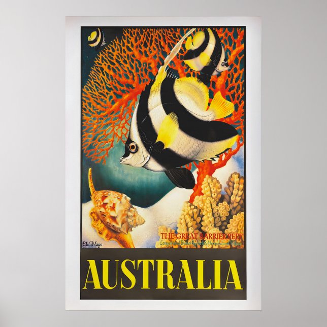 Australia, the Great Barrier Reef by Eileen Mayo Poster (Vorne)