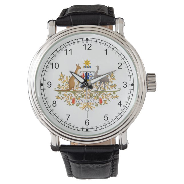 Australia-Wappen Armbanduhr (Vorderseite)