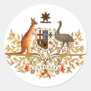Australia-Wappen Runder Aufkleber
