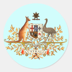 Australia-Wappen Runder Aufkleber