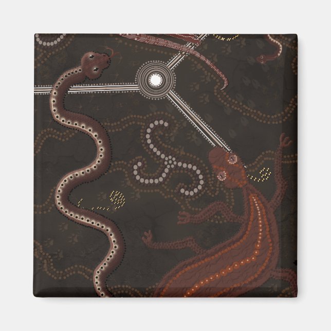 Australian Aboriginal Art Gift Magnet (Vorne)