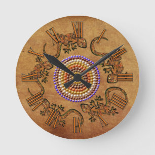 Australian Aboriginal Art Gift Runde Wanduhr