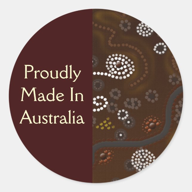 Australian Aboriginal Art Gift Runder Aufkleber (Vorderseite)