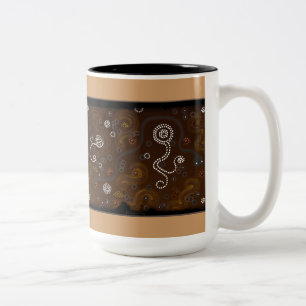 Australian Aboriginal Art Gift Zweifarbige Tasse