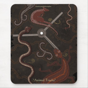 Australian Aboriginal Style Kangaroo & Lizards Mousepad