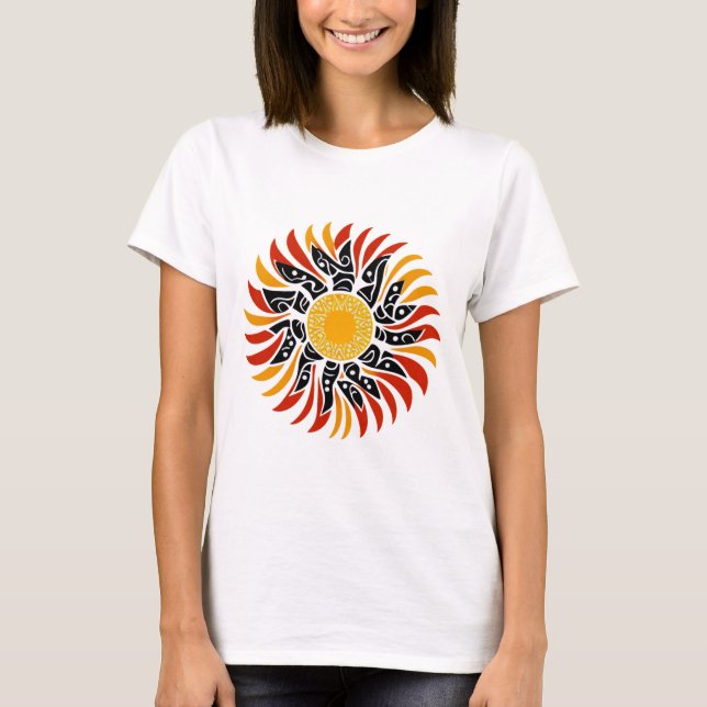Australian Aboriginal Sunshine Art T-Shirt (Vorderseite)