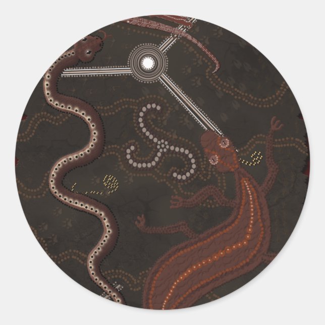 Australian Aborigine Style Art Stickers (Vorderseite)
