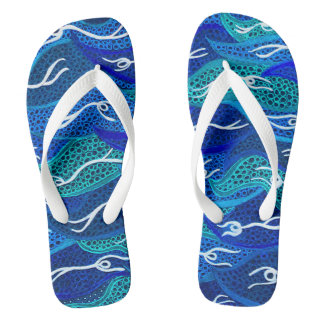 Australian Aborigines Water Spirits Thongs Flip Flops