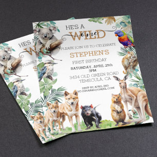 Australian Animal Wild One Birthday Kangaroo