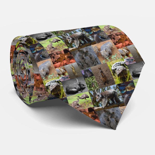 Australian Animaux Photo Collage, Cravate (Roulé)