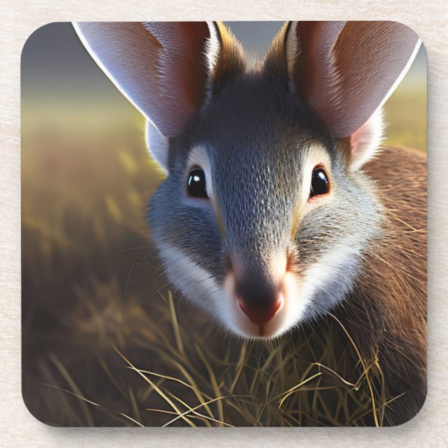 Australian Bilby Alert, Hard Plastic Untersetzer (Vorderseite)