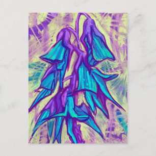 Australian Bird Blume, tropisches Türkis Postkarte