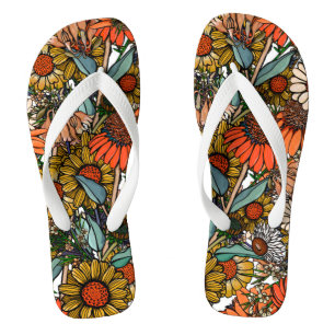 Australian Bush Wildblume Garden Flip Flops