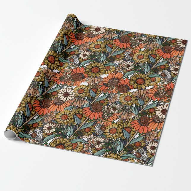 Australian Bush Wildblume Garden Geschenkpapier (Ungerollt)