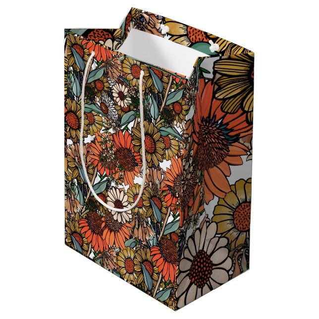 Australian Bush Wildblume Garden Mittlere Geschenktüte (Rückseite Schrägansicht)