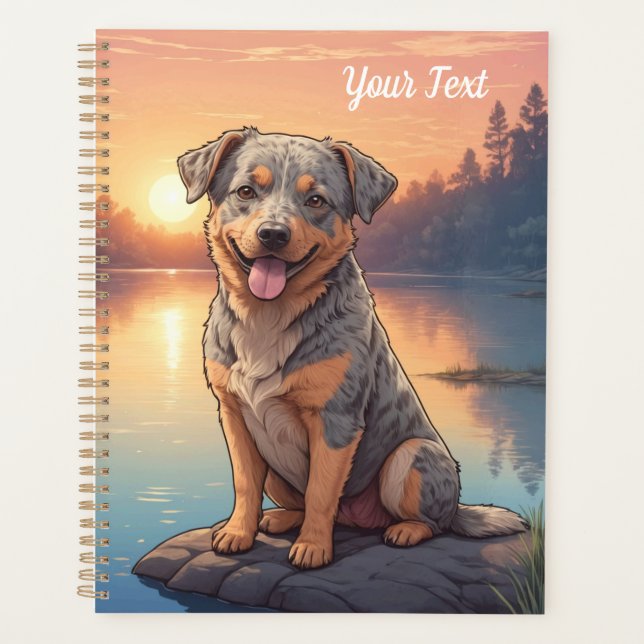 Australian Cattle Dog am See Planer (Vorderseite)