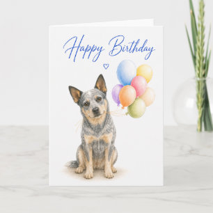 Australian Cattle Dog Geburtstag Karte