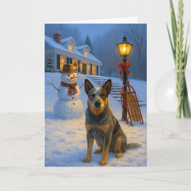 Australian Cattle Dog  Holiday Card Feiertagskarte (Vorderseite)