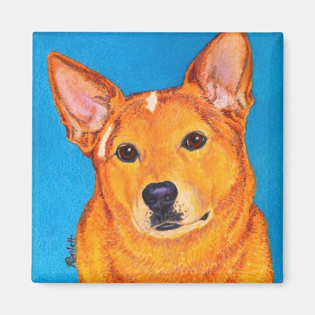 Australian Cattle Dog Magnet - "Red" (Vorne)