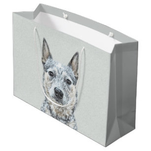 Australian Cattle Dog Painting - Niedliche Origina Große Geschenktüte