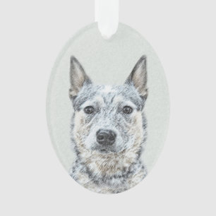 Australian Cattle Dog Painting - Niedliche Origina Ornament
