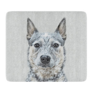 Australian Cattle Dog Painting - Niedliche Origina Schneidebrett