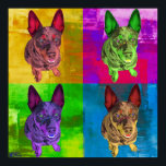 Australian Cattle Dog Pop Art Poster<br><div class="desc">Australian Cattle Dog Pop Art. Colorful and vibrant style,  for real dog lovers.</div>