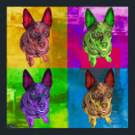 Australian Cattle Dog Pop Art Poster<br><div class="desc">Australian Cattle Dog Pop Art. Colorful and vibrant style,  for real dog lovers.</div>