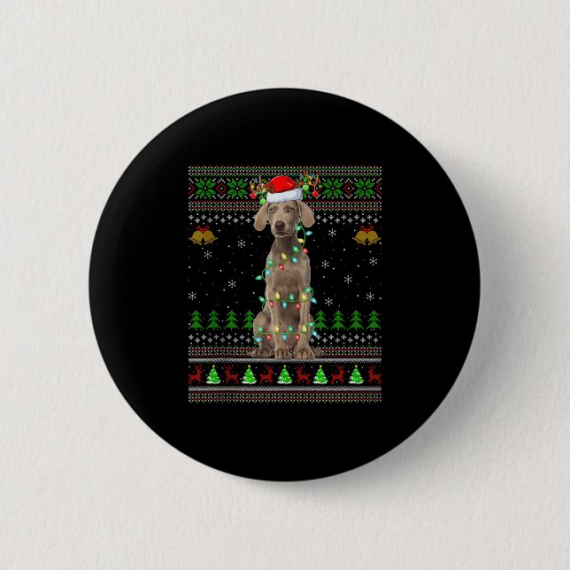 Australian Cattle Dog Ugly Christmas Sweaters Holi Button (Vorderseite)