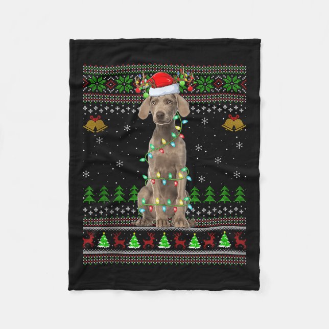 Australian Cattle Dog Ugly Christmas Sweaters Holi Fleecedecke (Vorderseite)