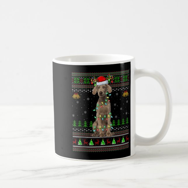 Australian Cattle Dog Ugly Christmas Sweaters Holi Kaffeetasse (Rechts)