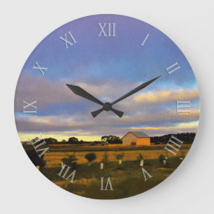 Australian Country : Views from the Roadside Große Wanduhr