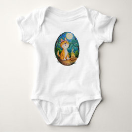 Australian Dingo howling on baby romper playsuit Baby Strampler