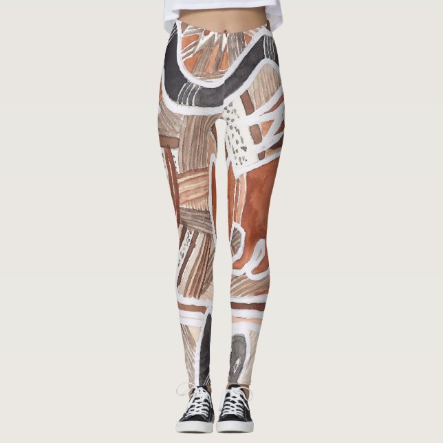 Australian Dream Mythals Animals 5 Schlange Leggin Leggings (Vorderseite)