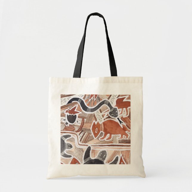 Australian Dreams Animals Turtle Snake Tote Tasche (Vorne)