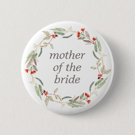 Australian Floral Custom Text Mutter der Bride Button