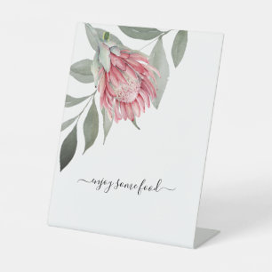 Australian Floral Enjoy some Food Dusche Sign Sockelschild