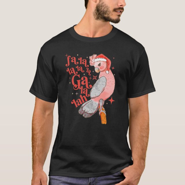 Australian Funny Christmas Holidays Cute Galah Bir T-Shirt (Vorderseite)